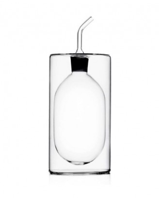 Sticla pentru ulei cu pereti dubli, 14 cm, Cilindro doppia parete - designer Corrado Dotti - ICHENDORF
